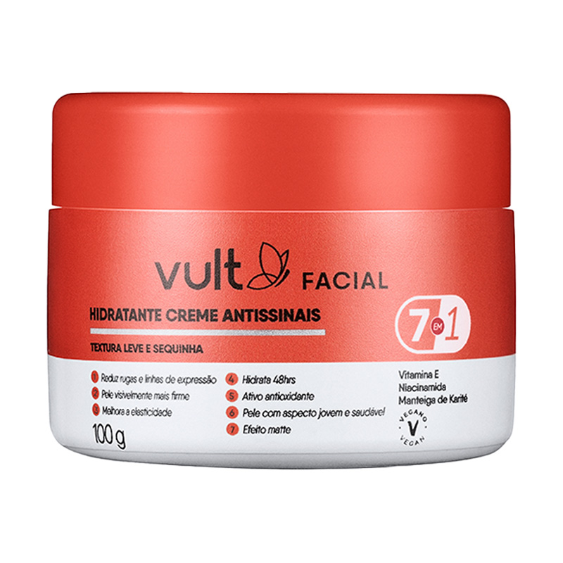 Vult Care Antissinais - Creme Hidratante Facial 100g