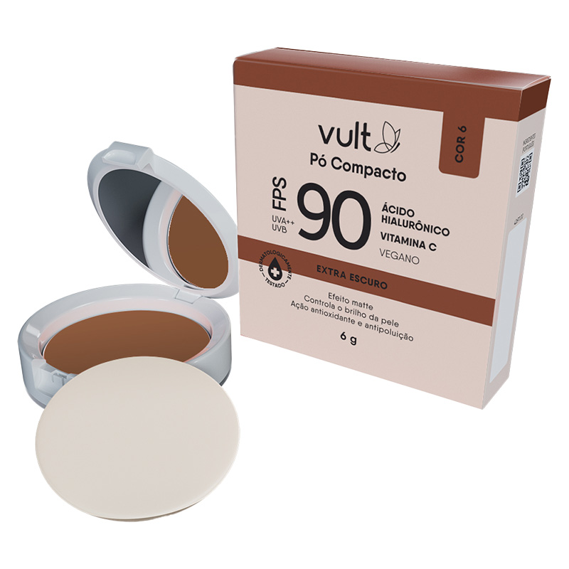 Vult FPS 90 Extra Escuro - Pó Compacto Facial 6g