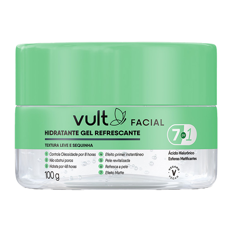 Vult Care 7 em 1 - Gel Hidratante Refrescante Facial 100g