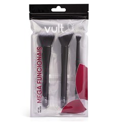 Vult Make - Kit 3 Pincéis Mega Multifuncionais