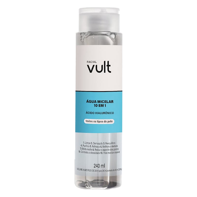 Vult Care 10 em 1 - Água Micelar Facial 240ml