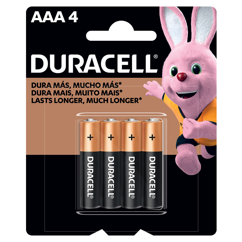Duracell Pilha Alcalina AAA - Kit com 4 Unidades