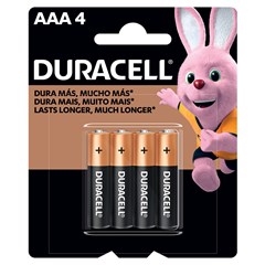 Duracell Pilha Alcalina AAA - Kit com 4 Unidades