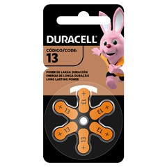 Duracell Pilha Auditiva Cód. 13 - Kit com 6 Unidades