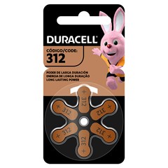 Duracell Pilha Auditiva Cód. 312 - Kit com 6 Unidades