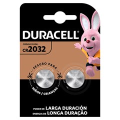 Duracell Bateria Lítio Moeda CR2032 - Kit com 2 Unidades