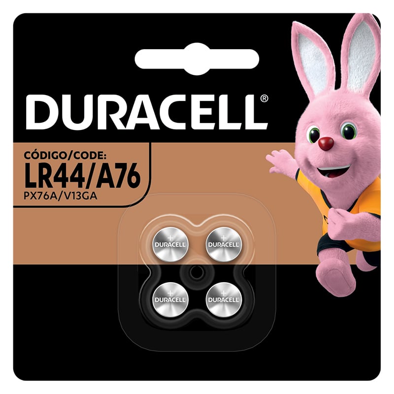 Duracell Pilha Alcalina Moeda LR44 A76 - Kit Com 4 Unidades