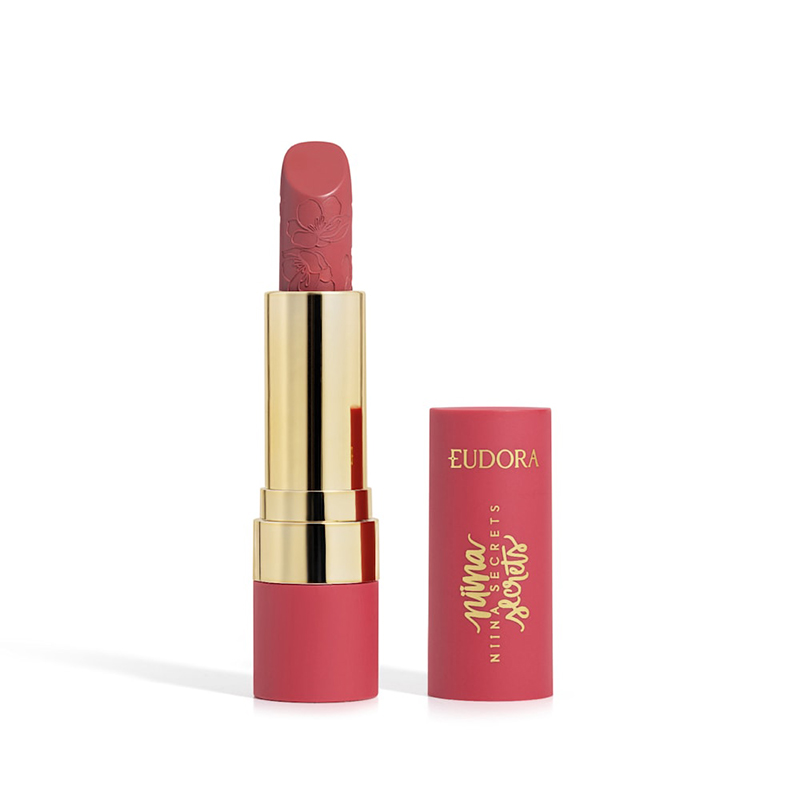Eudora Niina Secrets Soft Petals Rosa Secreta - Batom Semi-Matte 3,6g