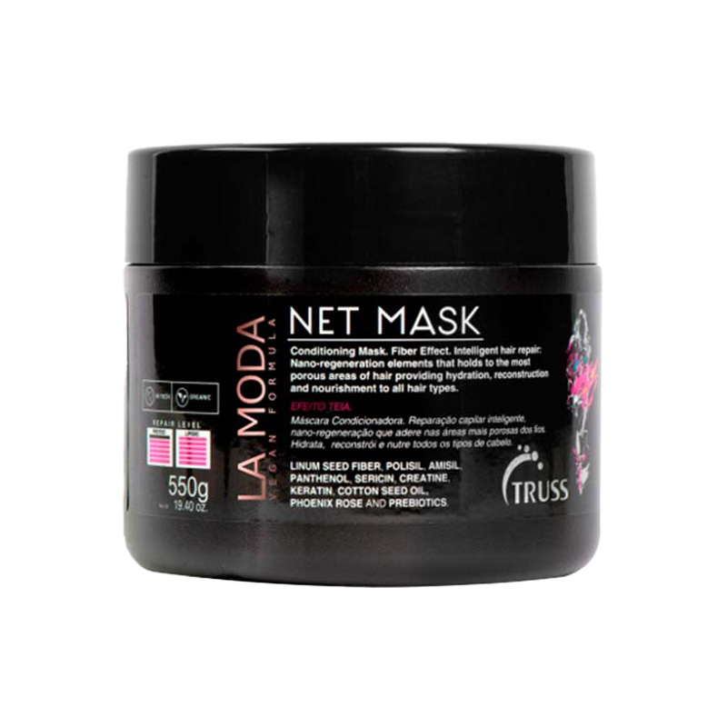 La Moda Net Mask - Máscara Capilar Reparadora Efeito Teia 550g