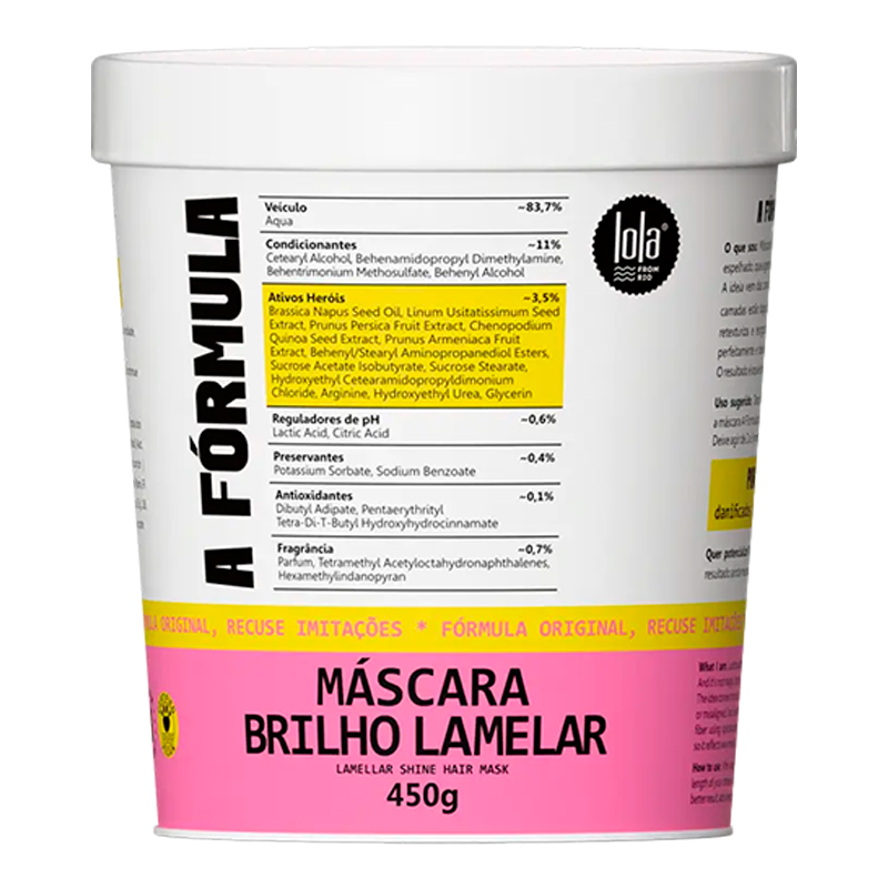 Lola A Fórmula - Máscara Capilar Brilho Lamelar 450g