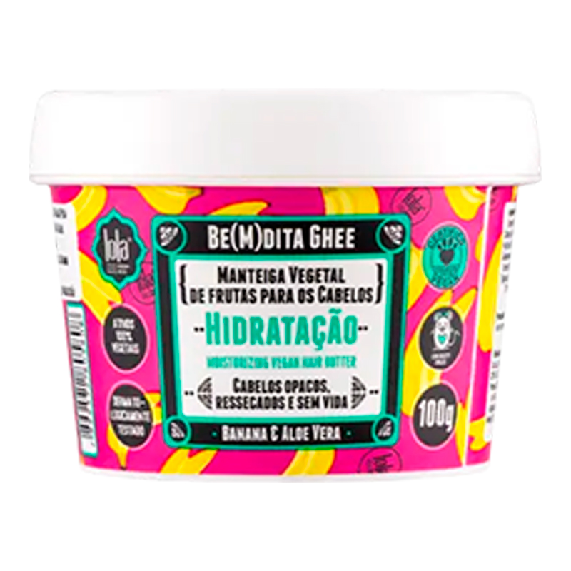 Lola Be(m)dita Ghee - Máscara Capilar Hidratante Banana e Aloe Vera 100g