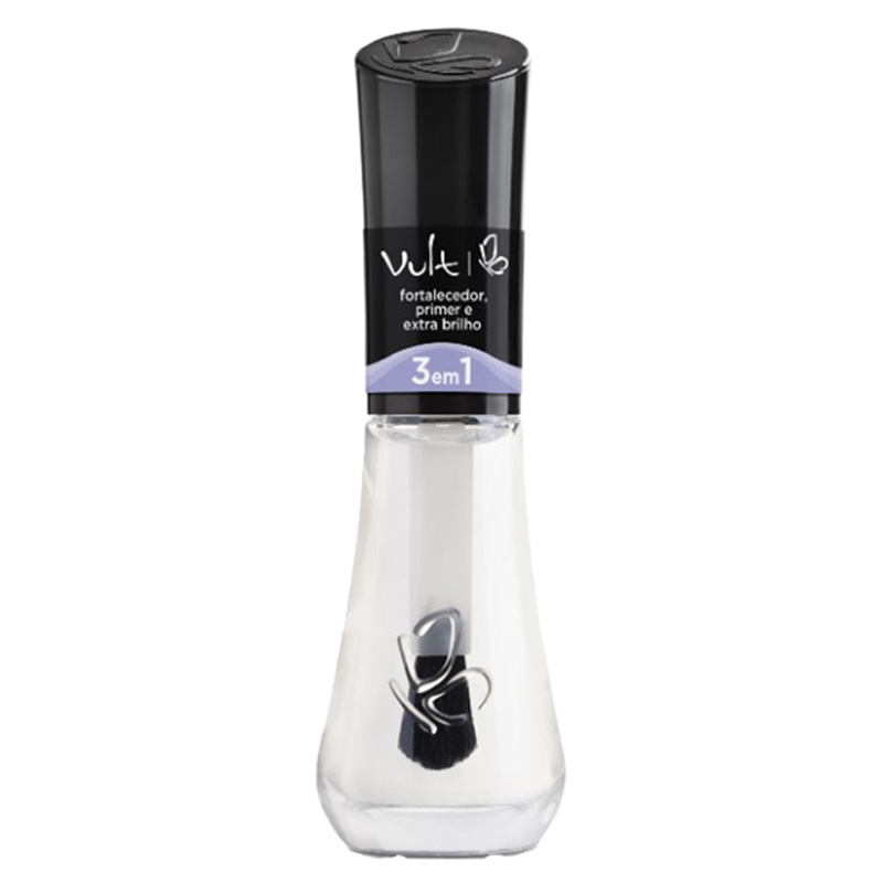 Vult - Esmalte 3 em 1 Fortalecedor Primer e Extra Brilho 8ml