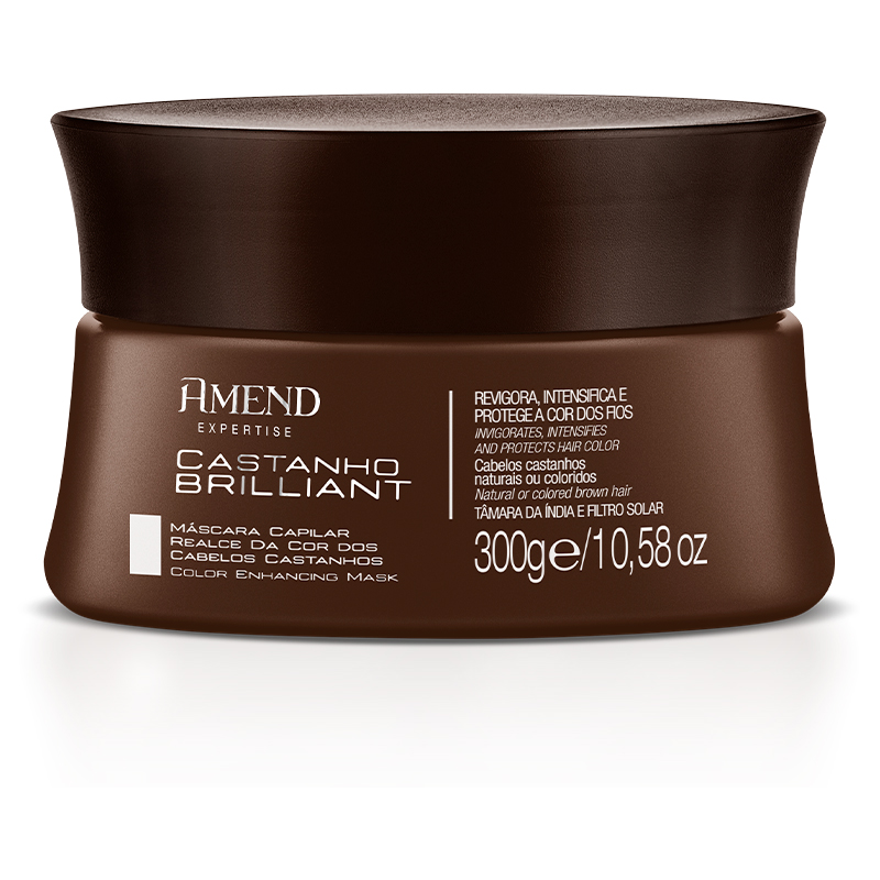 Amend Expertise Castanho Brilliant - Máscara Capilar Realce da Cor Castanho 300g