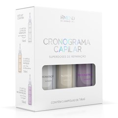 Amend Essencial - Cronograma Capilar Kit Ampola de Hidratação 14ml + Ampola de Nutrição 14ml + Ampola de Reconstrução 14ml
