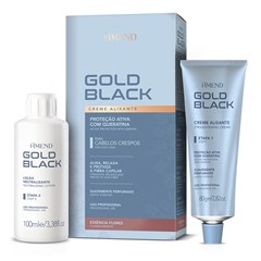 Amend Gold Black - Kit Creme Alisante 80g + Loção Neutralizante 100ml
