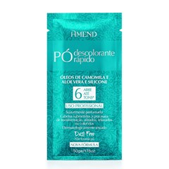 Amend - Pó Descolorante com Óleos de Camomila, Aloe Vera e Silicone Display com 12 Sachês de 50g
