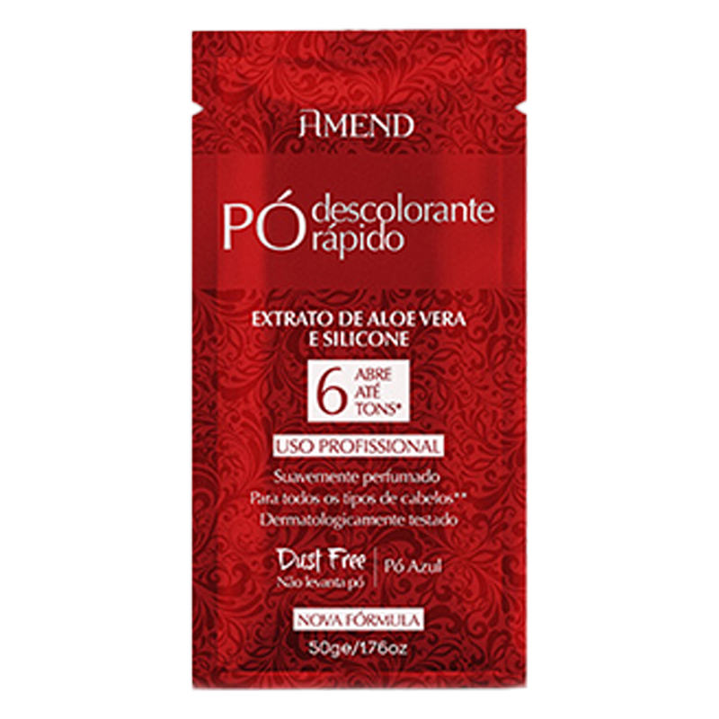 Amend - Pó Descolorante com Extrato de Aloe Vera e Silicone Display com 12 Sachês de 50g