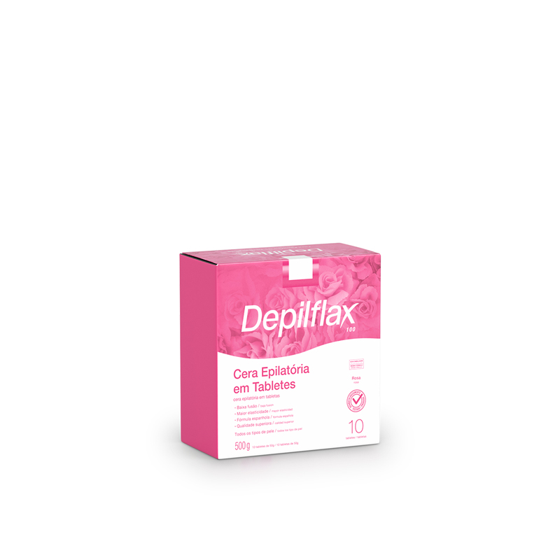 Depilflax Rosa - Cera Quente em Tabletes 500g