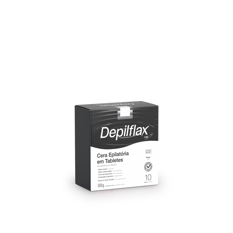 Depilflax Negra - Cera Quente em Tabletes 500g