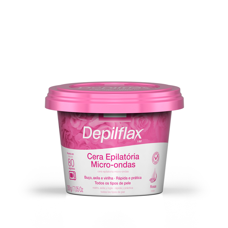 Depilflax Rosas - Cera de Micro-ondas 200g