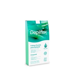 Depilflax Aloe Vera - Folhas Prontas Corporais com 20 Folhas