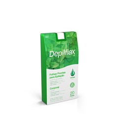 Depilflax Hortelã - Folhas Prontas Corporais com 20 Folhas
