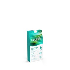 Depilflax Aloe Vera - Folhas Prontas Faciais com 24 Folhas