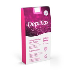 Depilflax Rosa - Folhas Prontas Para Design de Sobrancelhas com 20 Folhas