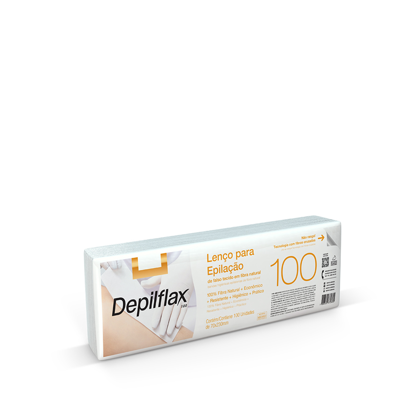 Depilflax - Lenço Depilatório Descartável com 100un