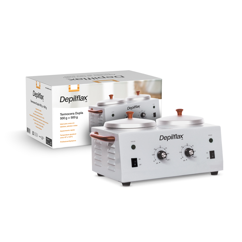 Depilflax - Aparelho Termocera Dupla 500g + 500g