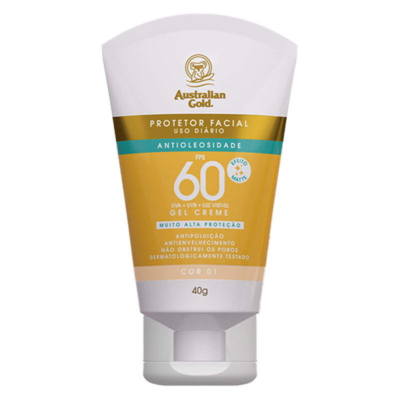 Australian Gold FPS 60 - Protetor Solar Facial Cor 01 40g