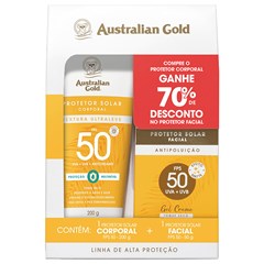 Australian Gold FPS 50 - Kit Protetor Solar Facial 50g + Protetor Solar Corporal 200g