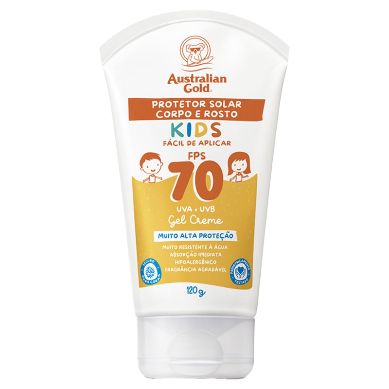 Australian Gold FPS 70 - Protetor Solar Corporal Kids 120g