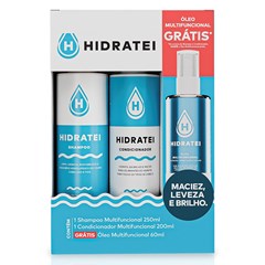 Hidratei - Kit Shampoo 250ml + Condicionador 200ml + Óleo Capilar 60ml