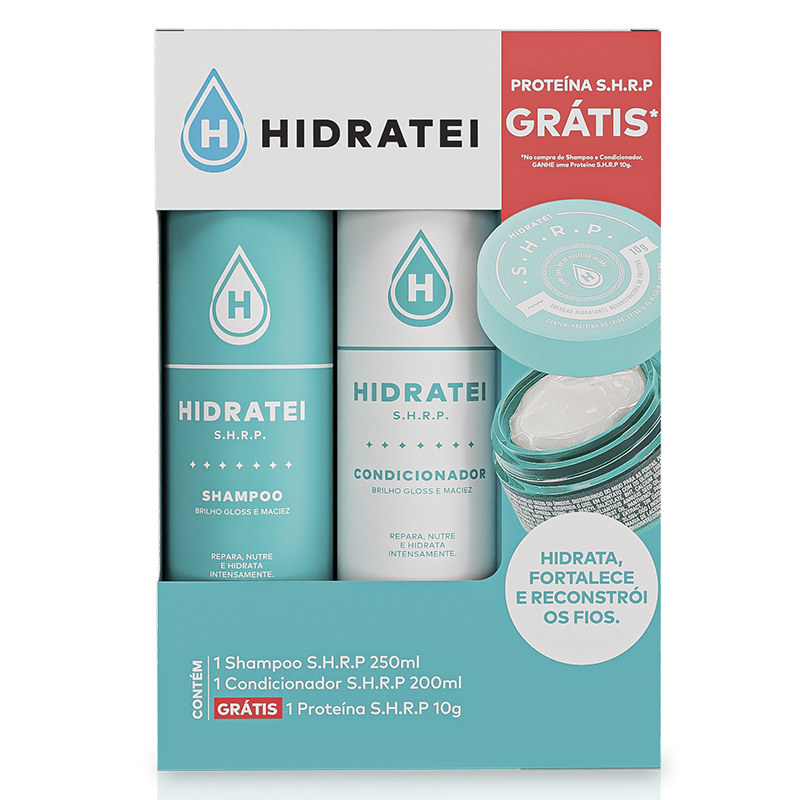 Hidratei S.H.R.P. - Kit Shampoo 250ml + Condicionador 200ml + Creme de Proteina 10g