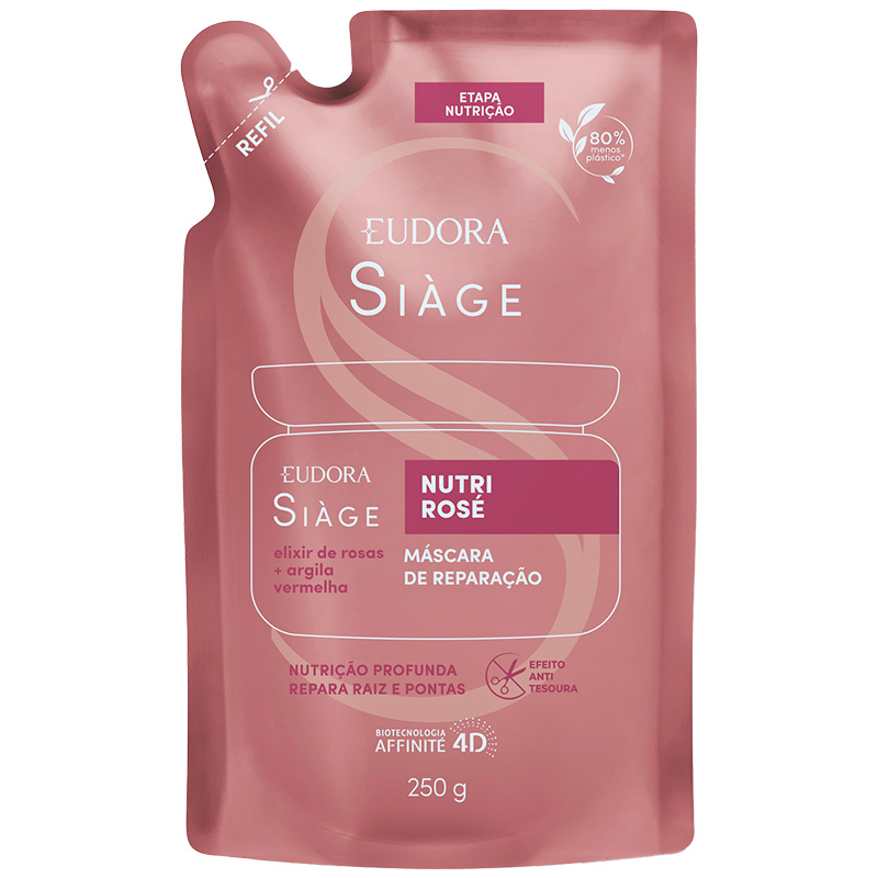 Eudora Siàge Nutri Rosé - Refil Máscara Capilar 250g