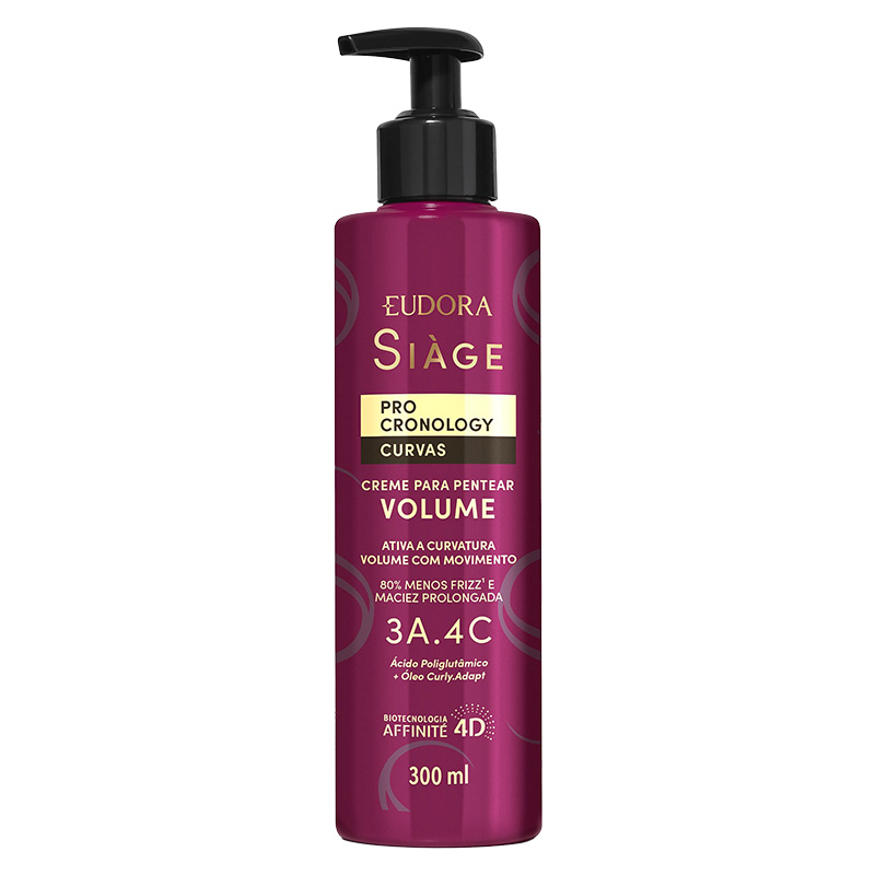 Eudora Siàge Pro Cronology Curvas - Creme de Pentear Volume  300ml