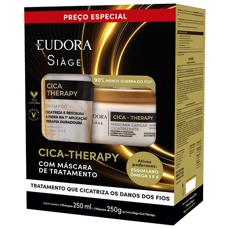 Eudora Siàge Cica-Therapy - Kit Shampoo 250ml + Máscara 250g