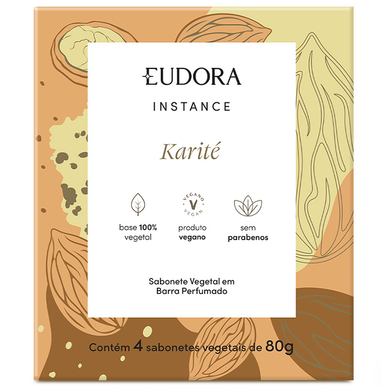 Eudora Instance Karité - Sabonete em Barra 4x80g