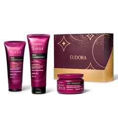 Eudora Siàge Pro Cronology - Kit Presenteável Shampoo 250ml + Condicionador 200ml + Máscara Capilar 250g