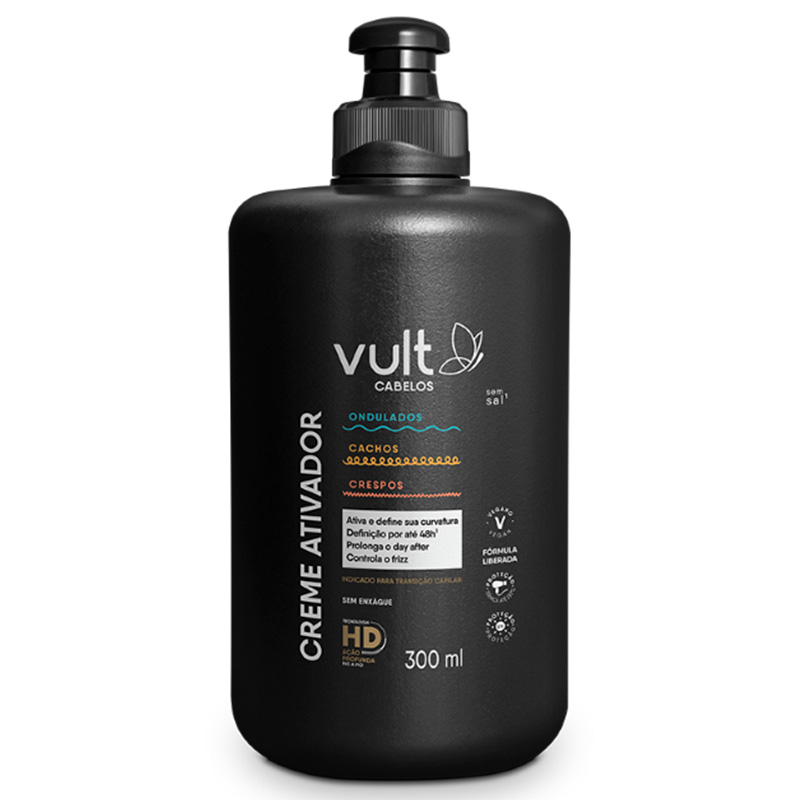 Vult Cabelos 2A ao 4C - Creme Ativador 300ml