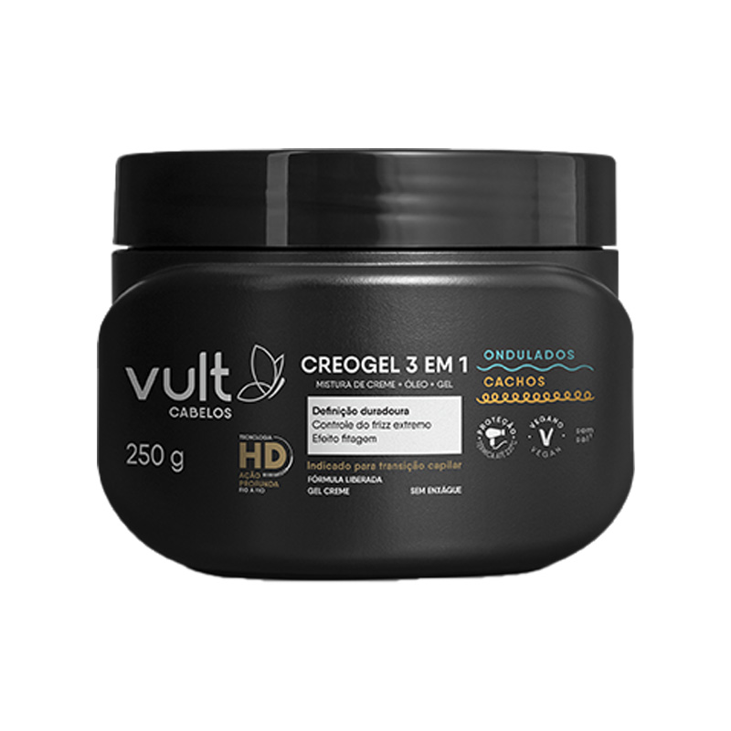 Vult Cabelos 2A ao 4C - Creogel Definição Duradoura 250g