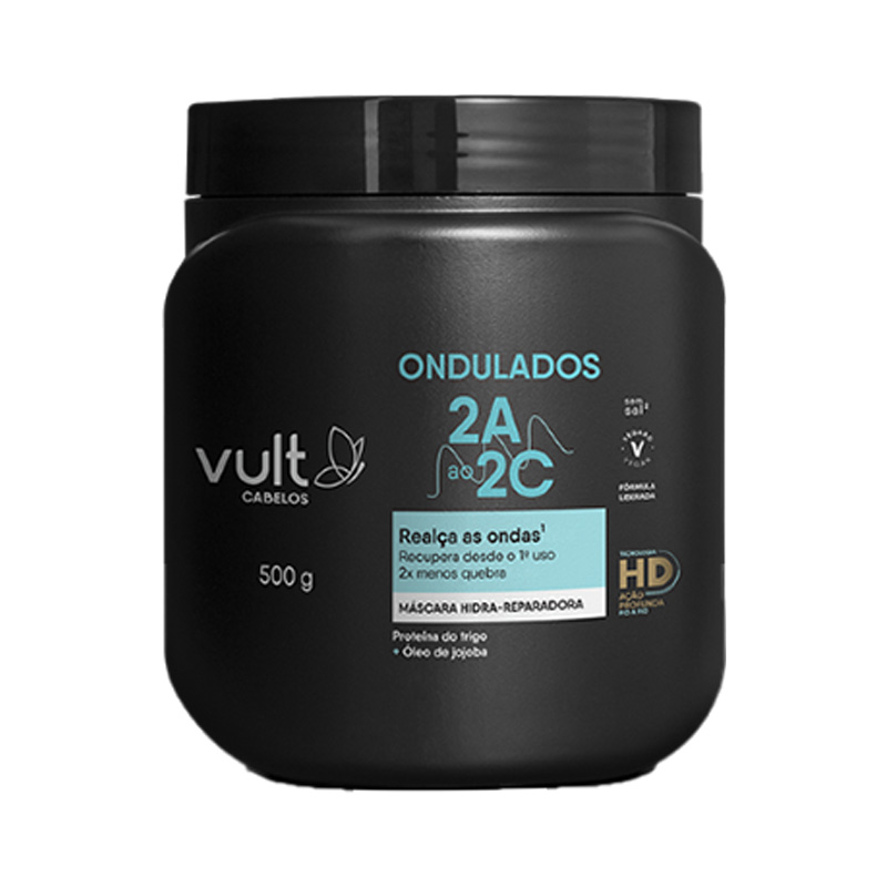 Vult Cabelos Ondulados 2A ao 2C - Máscara Capilar 500g