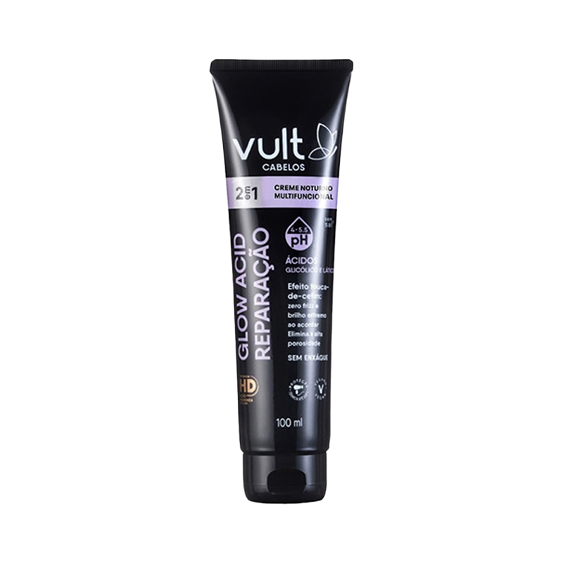 Vult Cabelos Glow Acid Reparação - Creme Capilar Noturno 100ml
