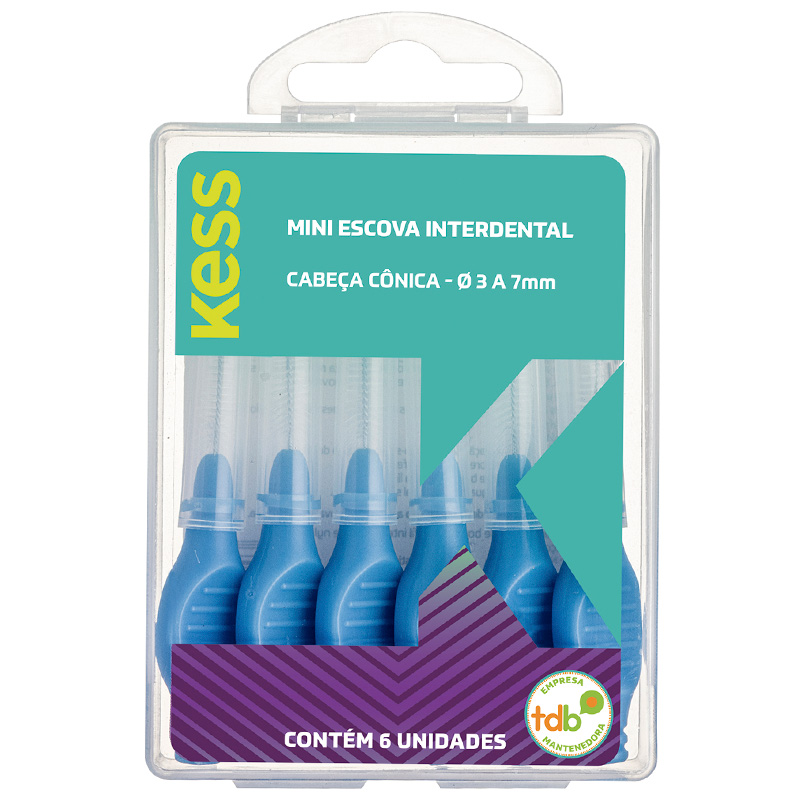Kess - Mini Escova Interdental Cônica com 6 - Ref. 2004