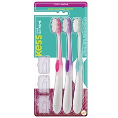 Kess Clear Extreme - Pack com 3 Escovas Dentais Macias - Ref. 2101