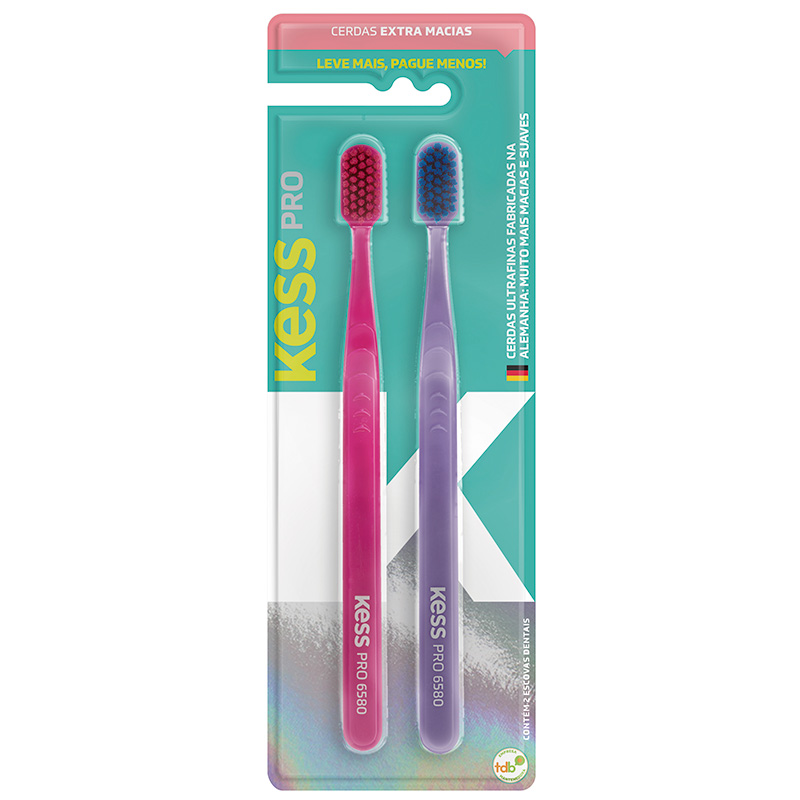 Kess Pro - Pack com 2 Escovas Dentais Extramacias - Ref. 2105