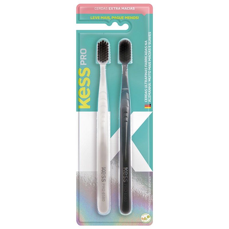 Kess Pro - Pack com 2 Escovas Dentais Extramacias - Ref. 2533