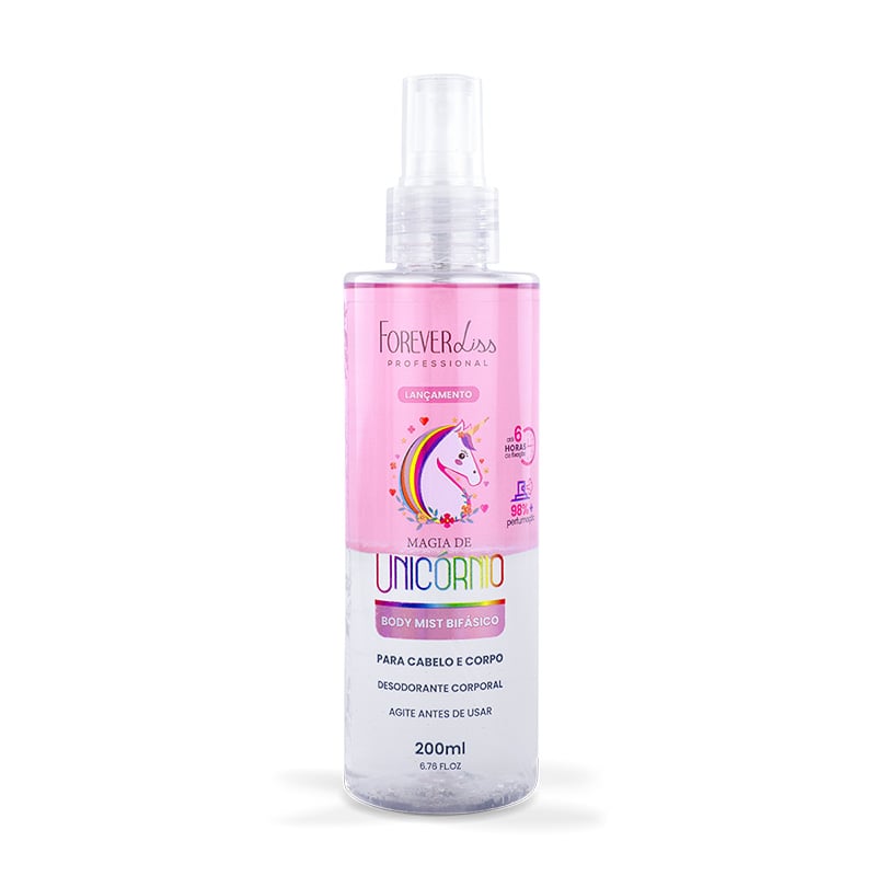 Forever Liss Magia de Unicórnio - Body Mist Bifásico Cabelo e Corpo 200ml